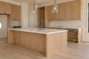 Illustrative clean, empty luxury home interior; sample imagery