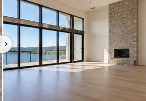Illustrative empty newly built custom home after cleaning